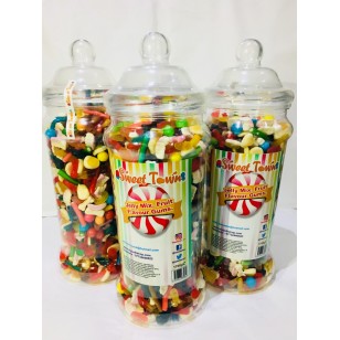 Sweet Victorian 1 Large Jar of jelly mixed Fruit Flavour Gums party sweets 1.7 KG